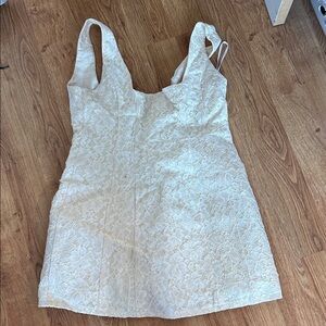 Lulu's Cream Textured Dress
